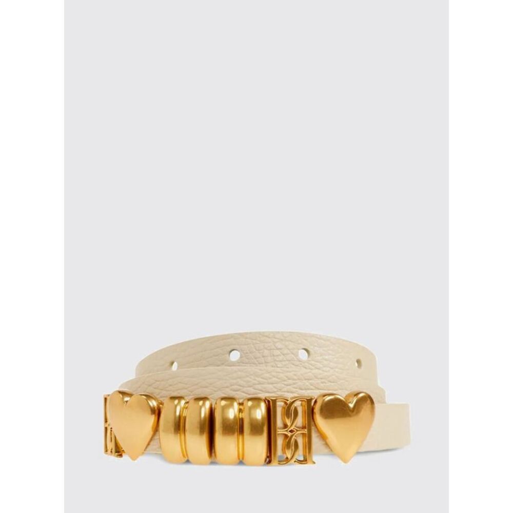 By Malene Birger Women Ounlas Grained Leather Belt With Hearts By Malene Birger